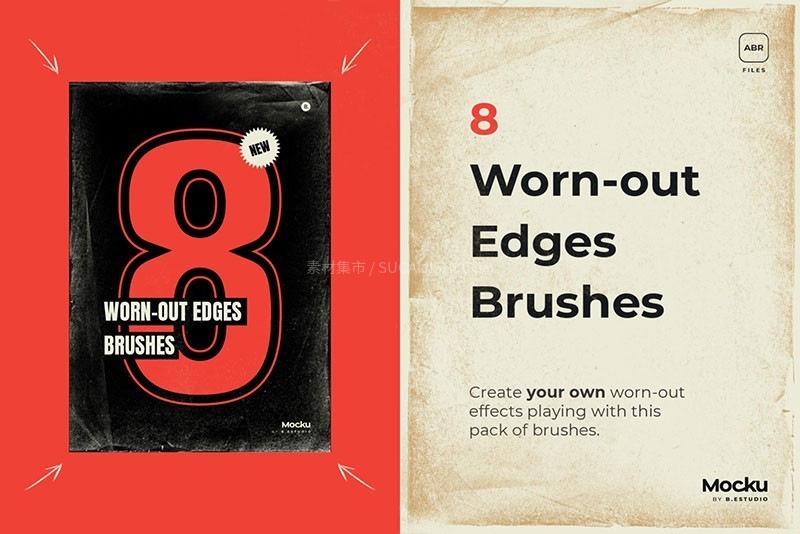 做旧复古海报样机模板PSD